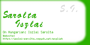 sarolta iszlai business card